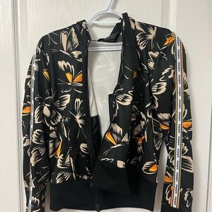 Adidas Black and Orange Bomber Jacket